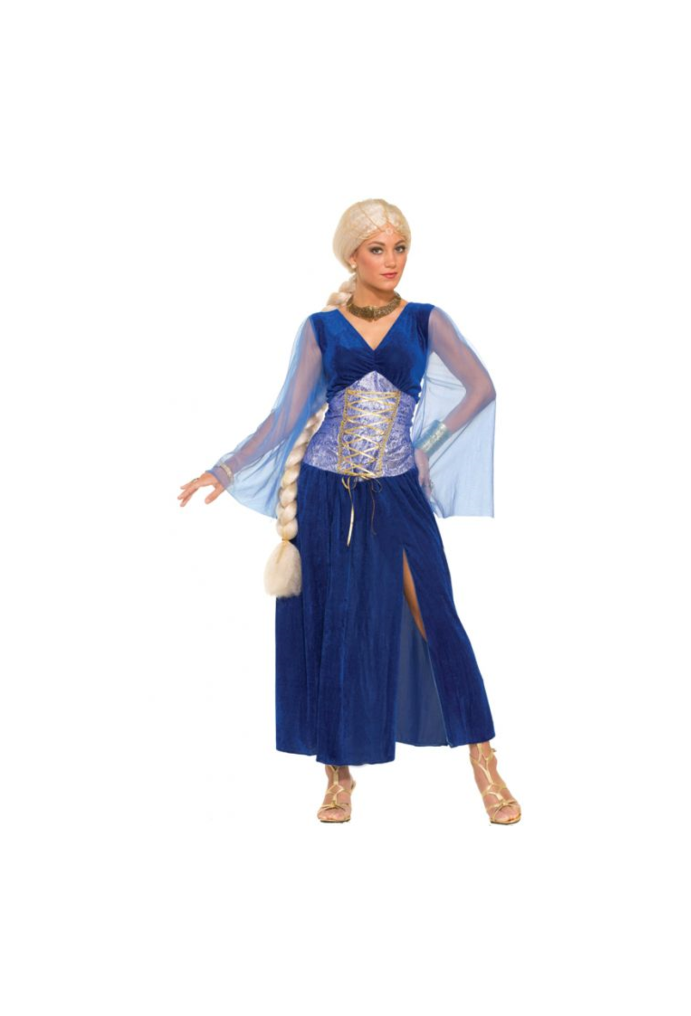Womens Medieval Sapphire Dress - Standard (#517)