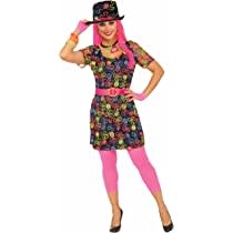 Womens Neon Flower Party Dress - Standard (#528)