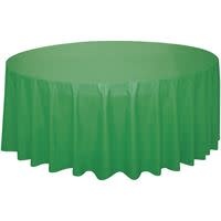 Table Cover Plastic Round 84" Festive Green