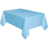 Pastel Blue Rectangular Plastic Table Cover, 54" x 108"