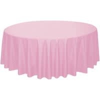 Table Cover Plastic Round 84" New Pink