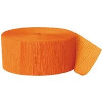 Orange Peel Solid Crepe Streamer, 81'