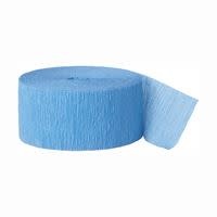 Baby Blue Solid Crepe Streamer, 81'