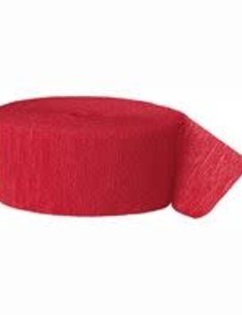 Solid Rolls Crepe Streamer - Apple Red, 81'