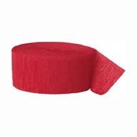 Solid Rolls Crepe Streamer - Apple Red, 81'