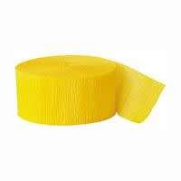 Yellow Sunshine Solid Crepe Streamer, 81'