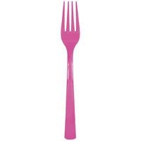 Bright Pink  Plastic Forks 18ct