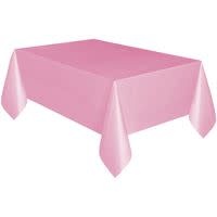 New Pink Rectangular Plastic Table Cover, 54" x 108"