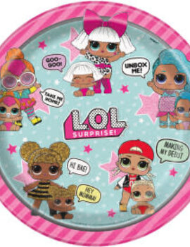 LOL Surprise Round 9" Dinner Plates, 8ct