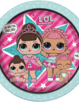 LOL Surprise Round 7" Dessert Plates, 8ct