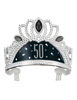 Birthday Black Glitz Tiara - 50th