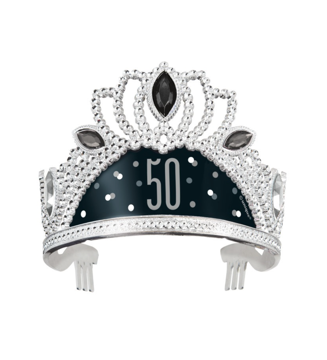 Birthday Black Glitz Tiara - 50th