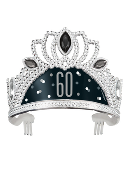 Birthday Black Glitz Tiara - 60th