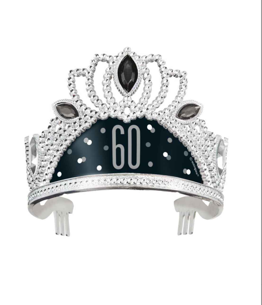 Birthday Black Glitz Tiara - 60th
