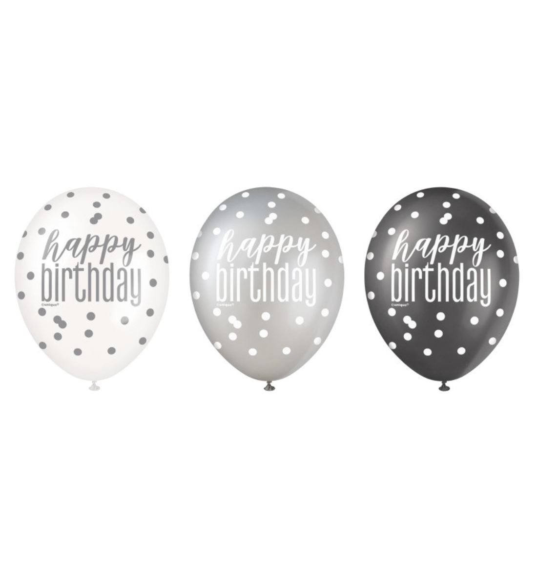 Glitz Happy Birthday 12" Latex Balloons, 6ct
