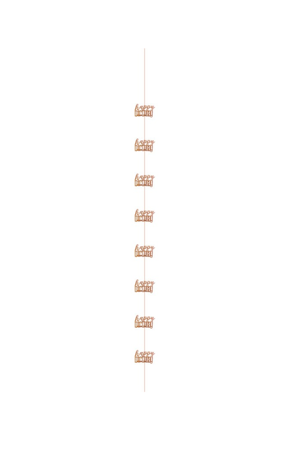 Rose Gold Glitz "Happy Birthday"  Hanging Decor, 6ct