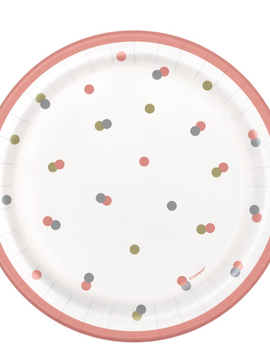 Rose Gold Glitz 7" Plates, 8ct