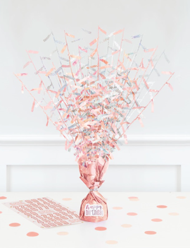 Rose Gold Glitz Birthday Spray Centerpiece