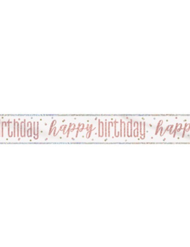 Rose Gold Glitz "16" Foil Banner, 9ft