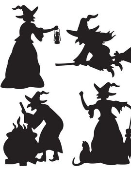 Witch Silhouettes, 4ct