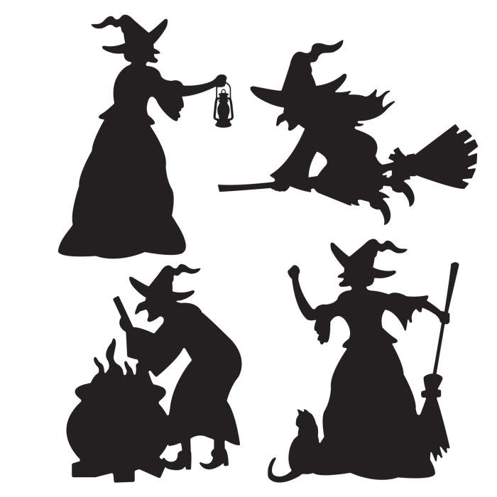 Witch Silhouettes, 4ct