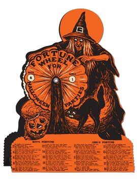 Vintage Witch Fortune Wheel Game