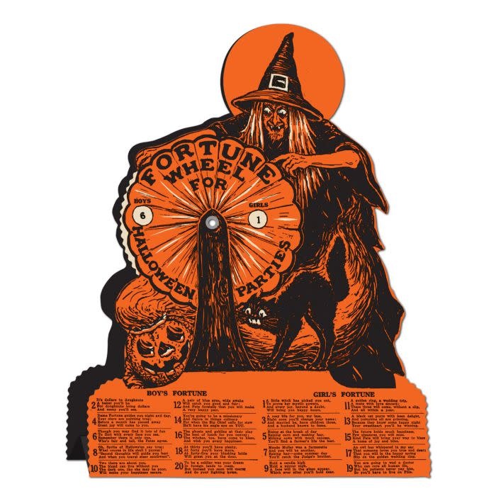Vintage Witch Fortune Wheel Game