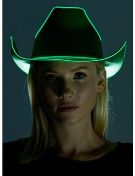 Light Up Green Cowboy Hat