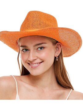 Orange Burlap Cowboy Hat