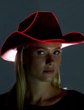 Light Up Red Cowboy Hat