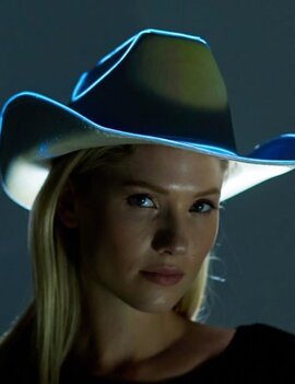 Light Up White Cowboy Hat