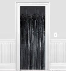 1" Wide cut - Black Tinsel Door Curtain - 3'x8'