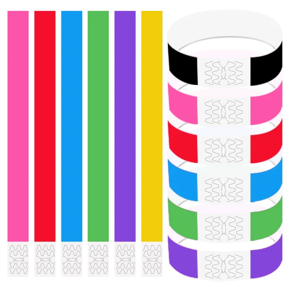 Pink Tyvek Wristbands - 100ct