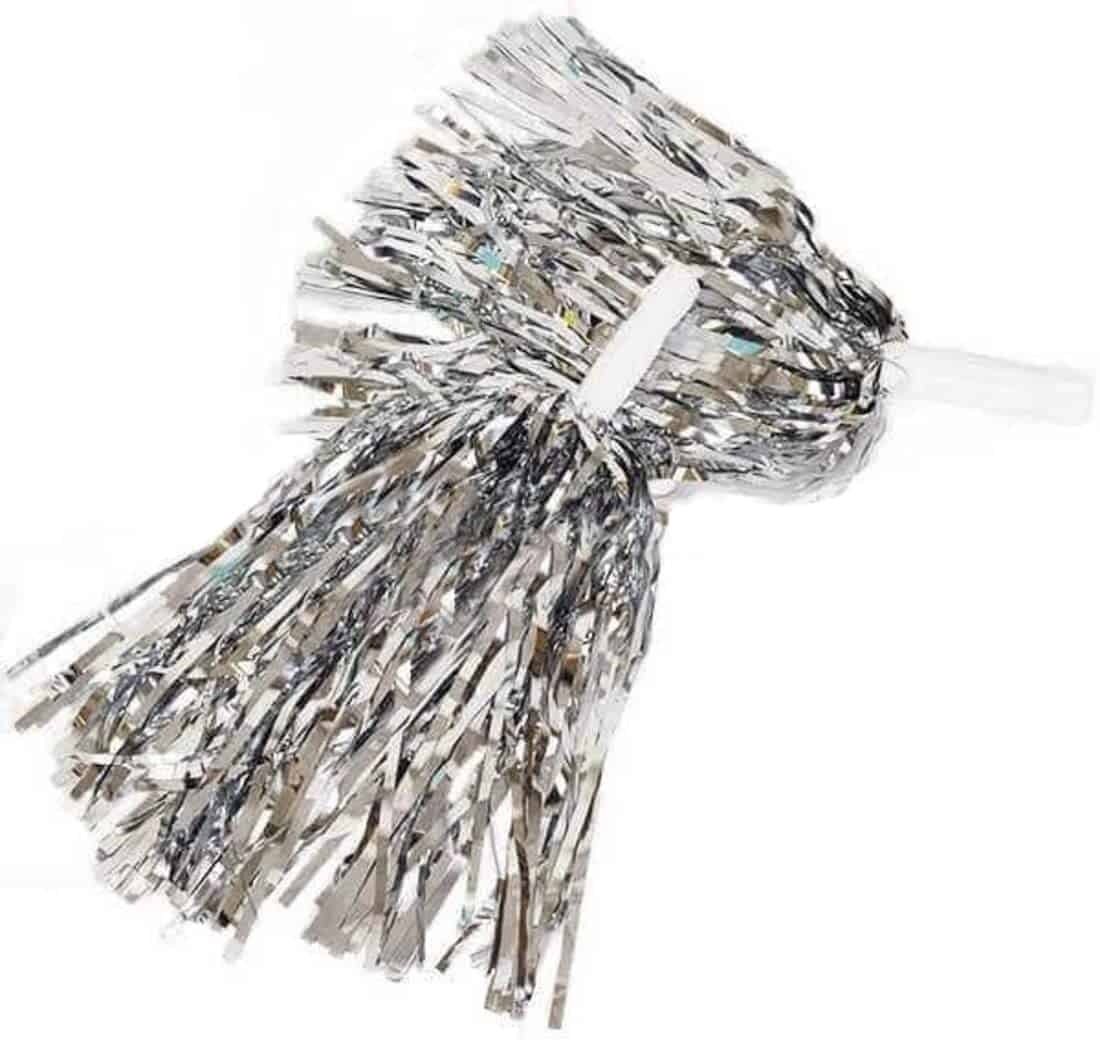 12" Pom Pom - Silver, 2ct