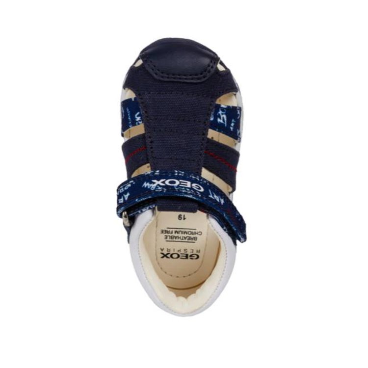 Geox B Each Sandal Navy/White