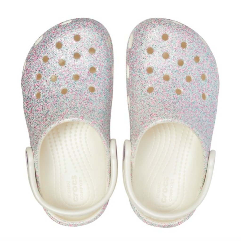 kids glitter crocs