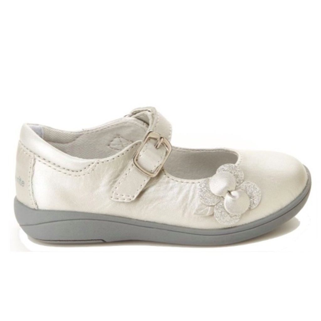 stride rite silver mary janes