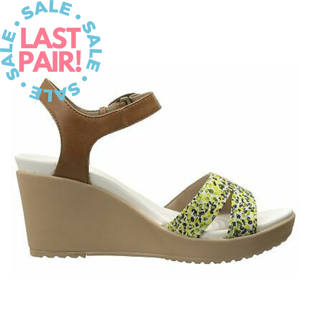 Crocs Leigh II Anklestrap Graphic Wedge 