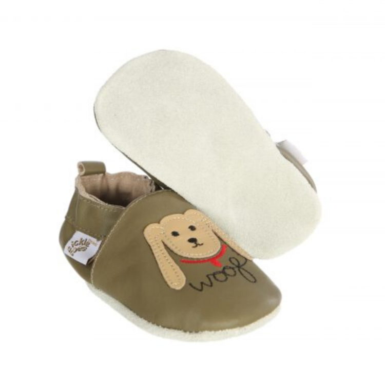 Tickle Toes Tickle Toes Soft Leather Slipper Puppies