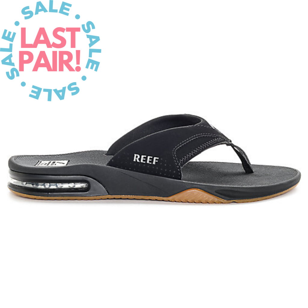 Reef Fanning Black/Silver 8 - Kiddie 