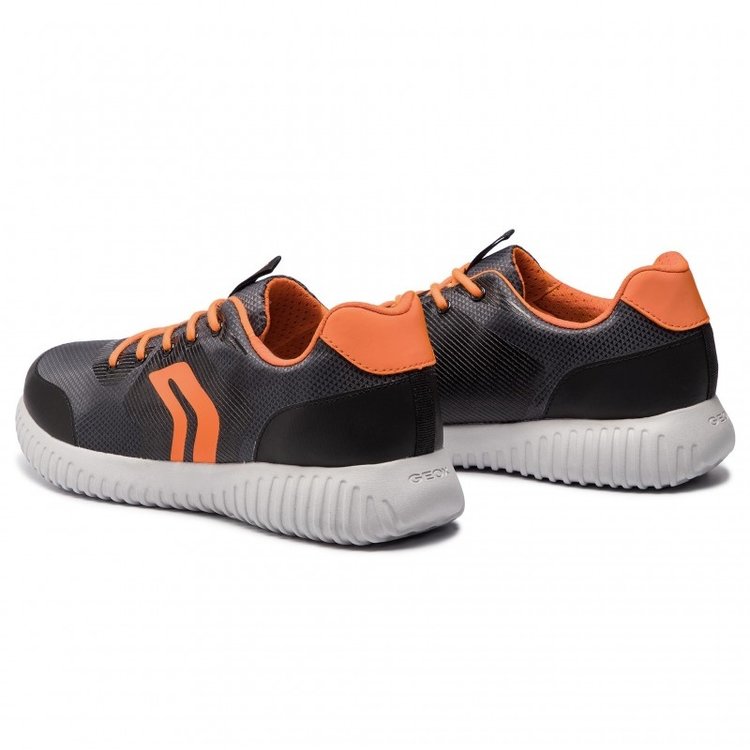 Geox Geox J Waviness Black/Orange Lace