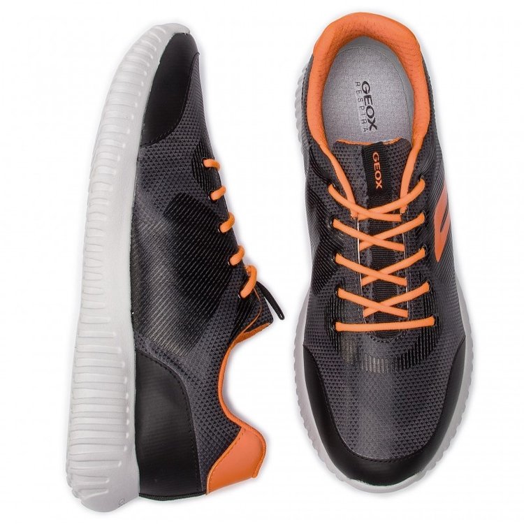 Geox Geox J Waviness Black/Orange Lace