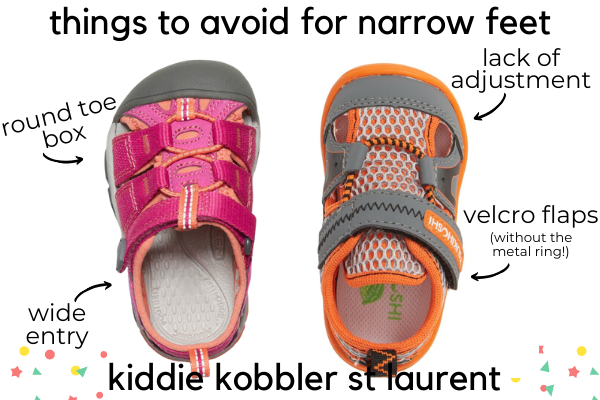 girls sandals for narrow feet