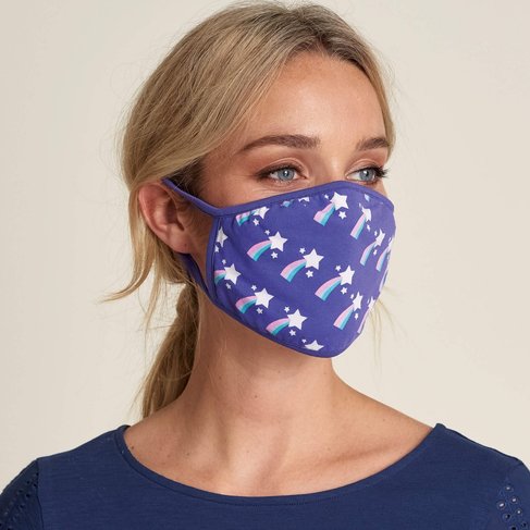 Little Blue House Reusable Adult Face Mask Shooting Stars