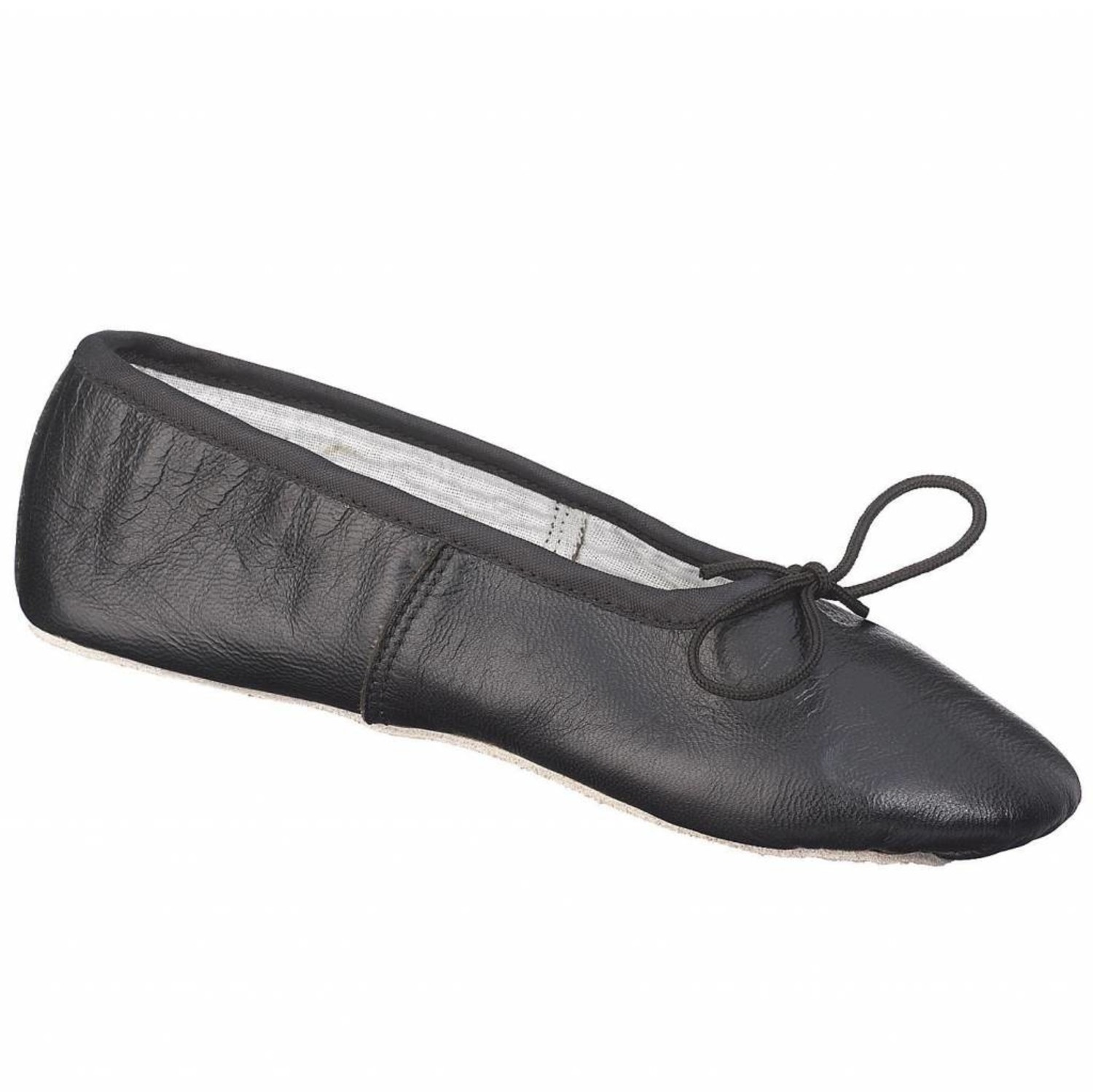 Johnny Brown Johnny Brown Leather Ballet Slipper Black