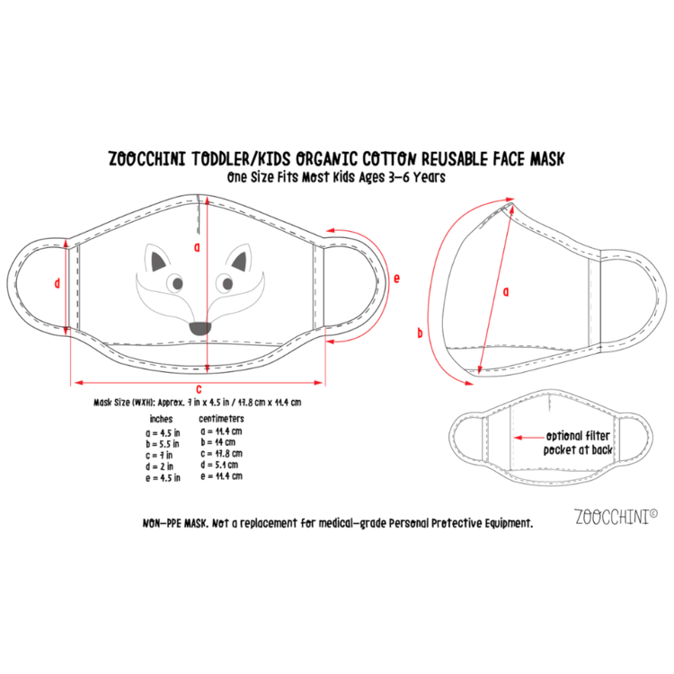 Zoocchini Zoocchini Organic Face Mask (3 PK) Sharks