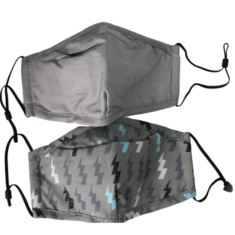 Bond Street Bond Street Children's Mask 2-Pack Lightning O/S