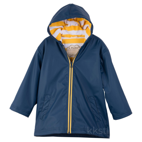 Hatley Splash Jacket Navy/Yellow (Size 6)