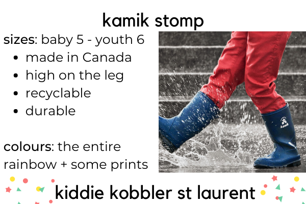 kamik youth rain boots