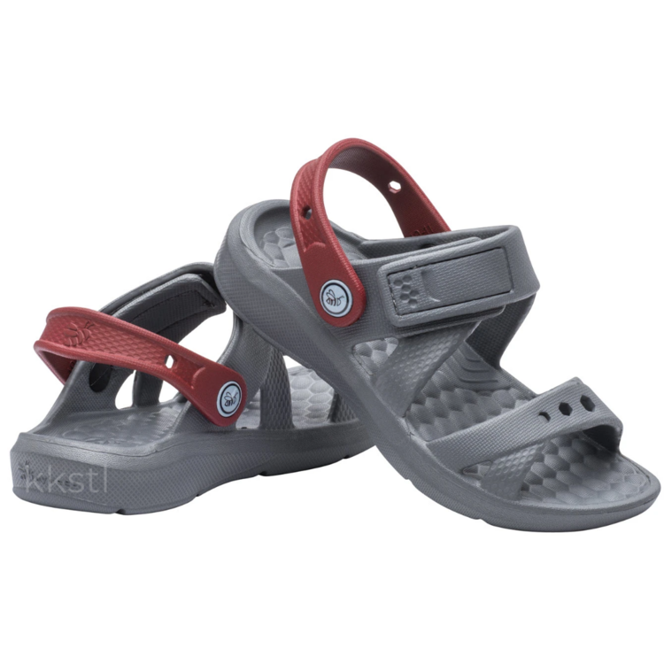 Joybees Kids' Adventure Sandal Charcoal/Red